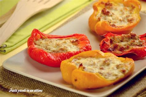 Peperoni Ripieni con Salsiccia e Stracchino