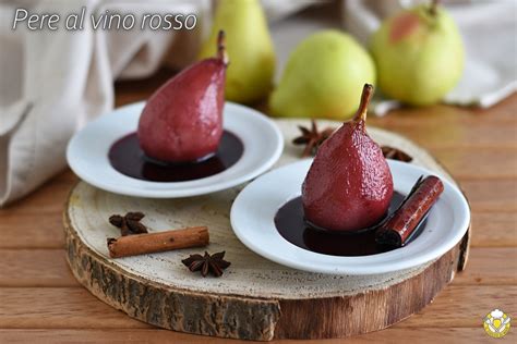 Pere cotte al vino rosso