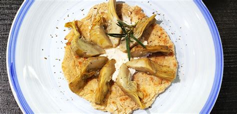 Piadina vegana con carciofi