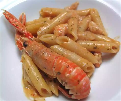 Piatto di Penne agli Scampi con Panna