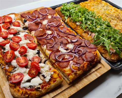 Pizza al taglio con ingredienti ricercati