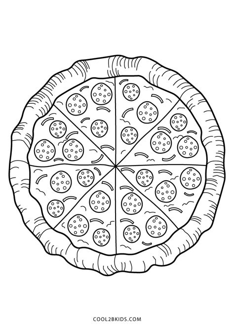 Pizza da colorare per bambini