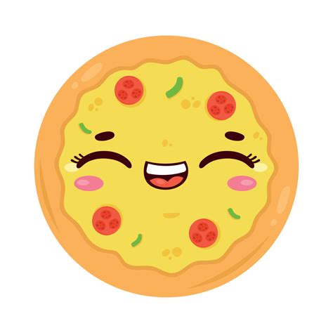 Pizza kawaii colorata