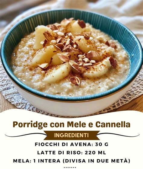 Porridge mela e uva passa