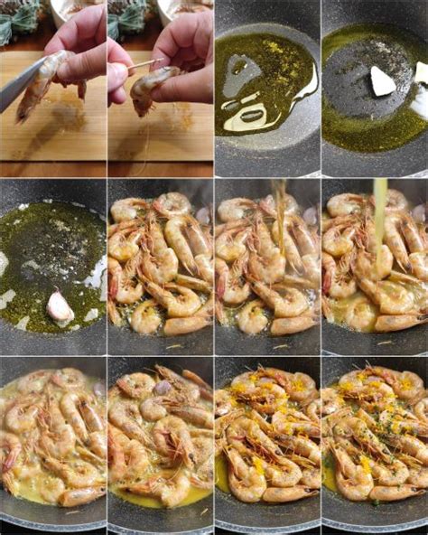 Preparazione dei gamberi