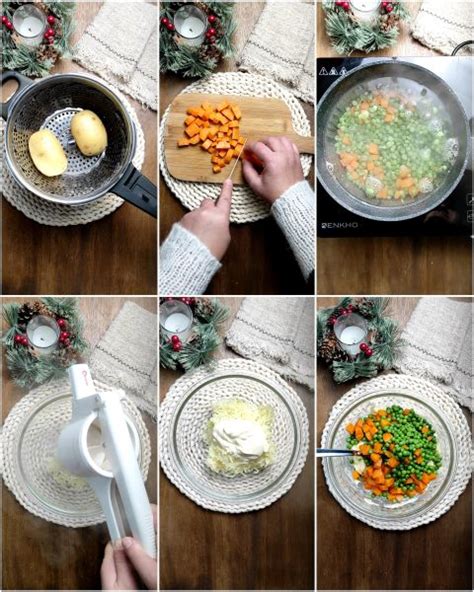 Preparazione dell'insalata russa