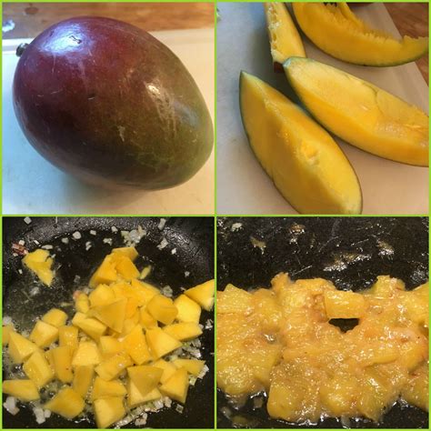 Preparazione della salsa al mango
