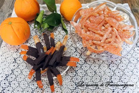 Preparazione delle scorze di arancia