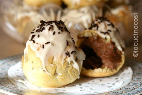 Profiteroles con crema al mascarpone