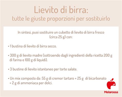 Proporzioni lievito di birra