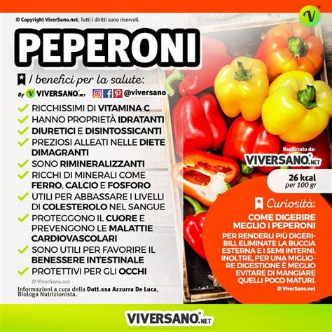 Proprietà nutrizionali dei peperoni