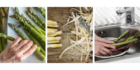 Pulizia degli asparagi