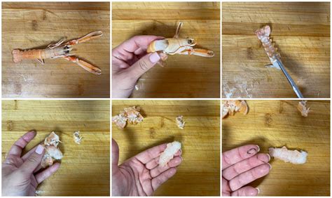 Pulizia degli scampi