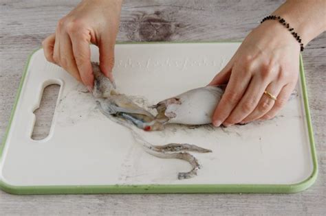 Pulizia dei calamari