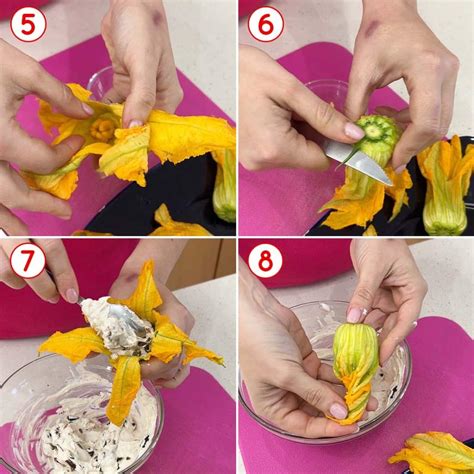 Pulizia dei fiori di zucca