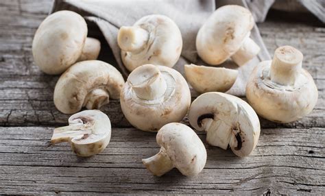 Pulizia funghi champignon