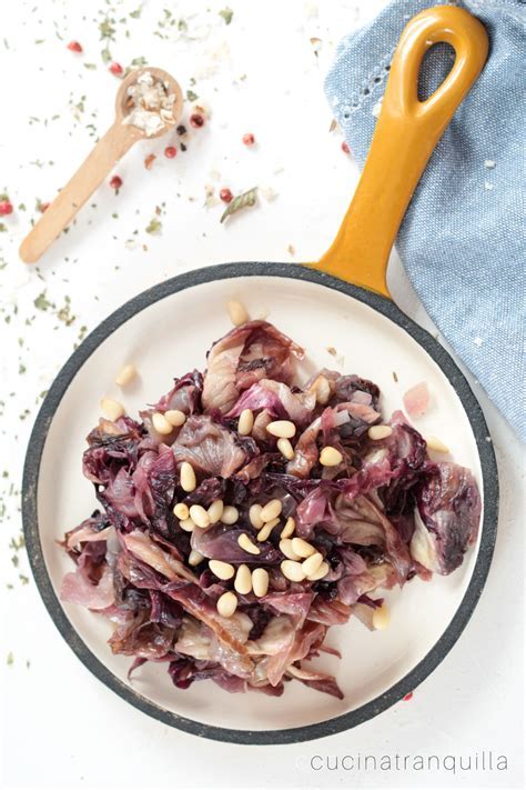 Radicchio stufato con pinoli