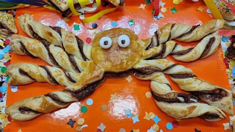 Ragno di pasta sfoglia alla Nutella
