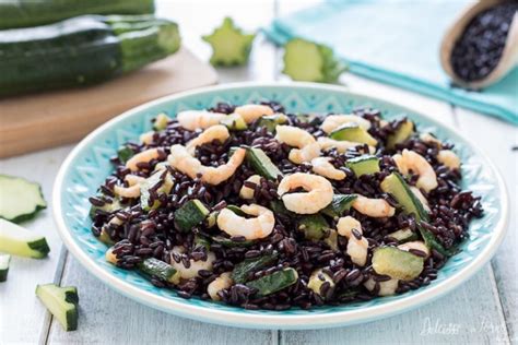 Riso Venere con Gamberetti e Zucchine