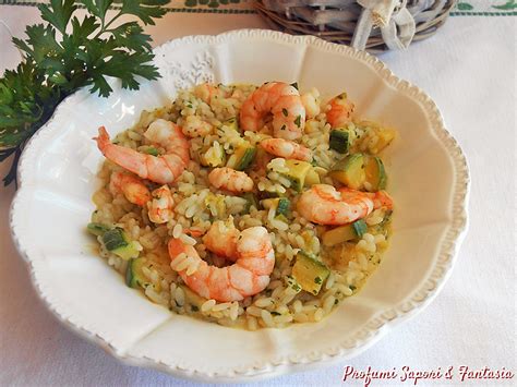 Risotto con gamberetti e zucchine