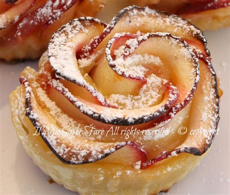 Rose di mele e pasta sfoglia