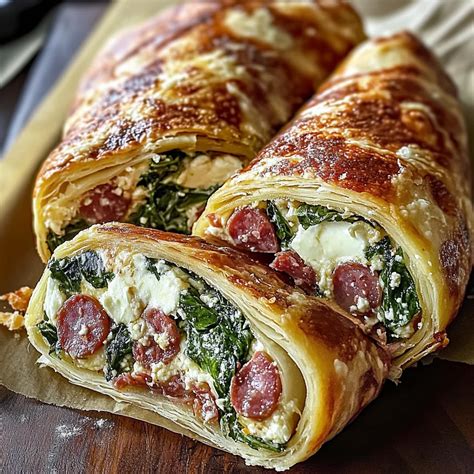 Rotolo con mozzarella, salamella e scarola