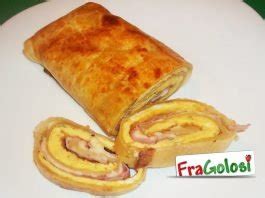 Rotolo di pasta brisée farcito