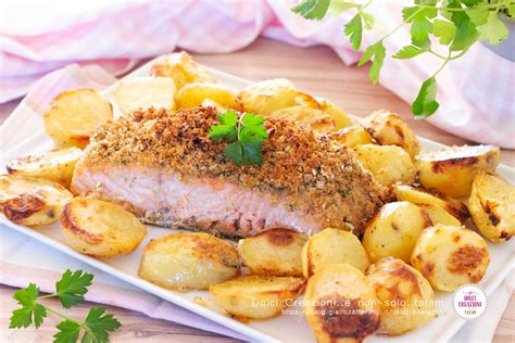 Salmone al forno con patate