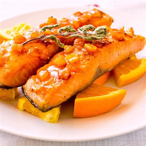Salmone con salsa all'arancia
