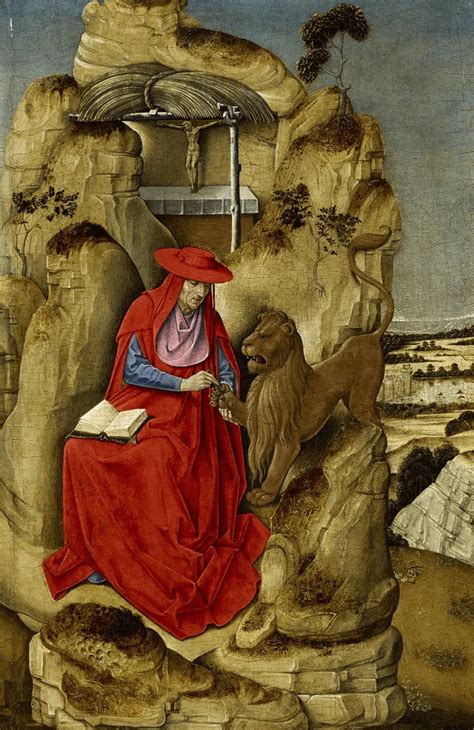 San Girolamo conduce il leone nel monastero