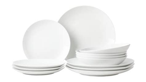 Set di piatti da dessert bianchi