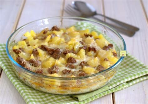 Sformato di patate, salsiccia e mozzarella