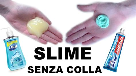 Slime con colla e liquido per lenti