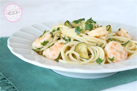 Spaghetti Scampi e Zucchine