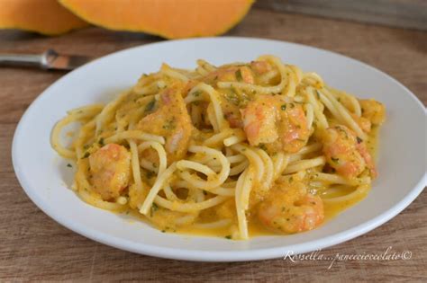 Spaghetti Zucca e Gamberetti
