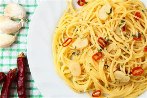 Spaghetti aglio olio e peperoncino pronti