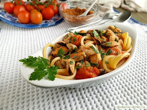 Spaghetti con Cozze e Gamberetti