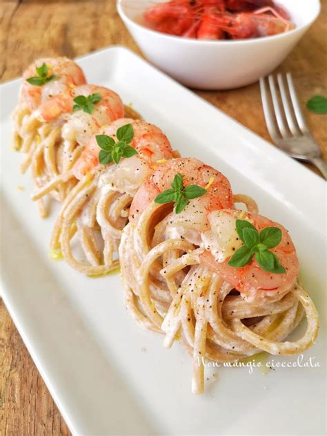 Spaghetti con Gamberi Crudi