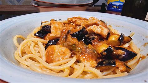 Spaghetti con Pesce Spada e Melanzane