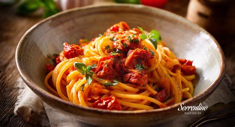 Spaghetti con Pomodori Secchi e Alici