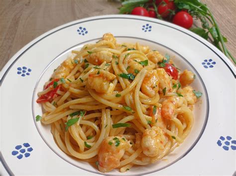 Spaghetti con Sugo di Scampi