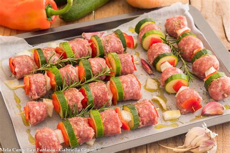 Spiedini di Salsiccia in Padella