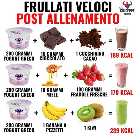 Spuntino post allenamento