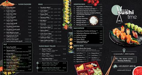 Sushi Time Menu