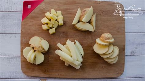Taglio delle patate per friggere