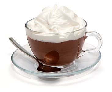 Tazza di cioccolata calda con panna