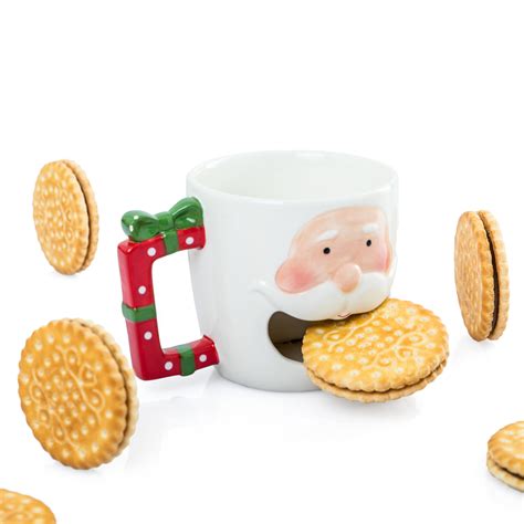 Tazza natalizia con porta biscotti