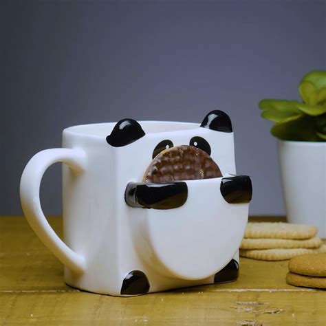 Tazza panda con porta biscotti