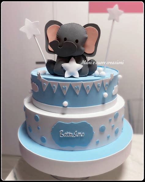 Torta Battesimo Elefantino
