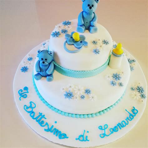 Torta Battesimo Pasta di Zucchero